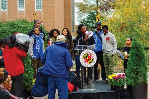 UMD STUDENT PROTEST PRECEDES FREDERICK DOUGLASS STATUE DEDICATION